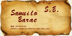 Samuilo Barać vizit kartica